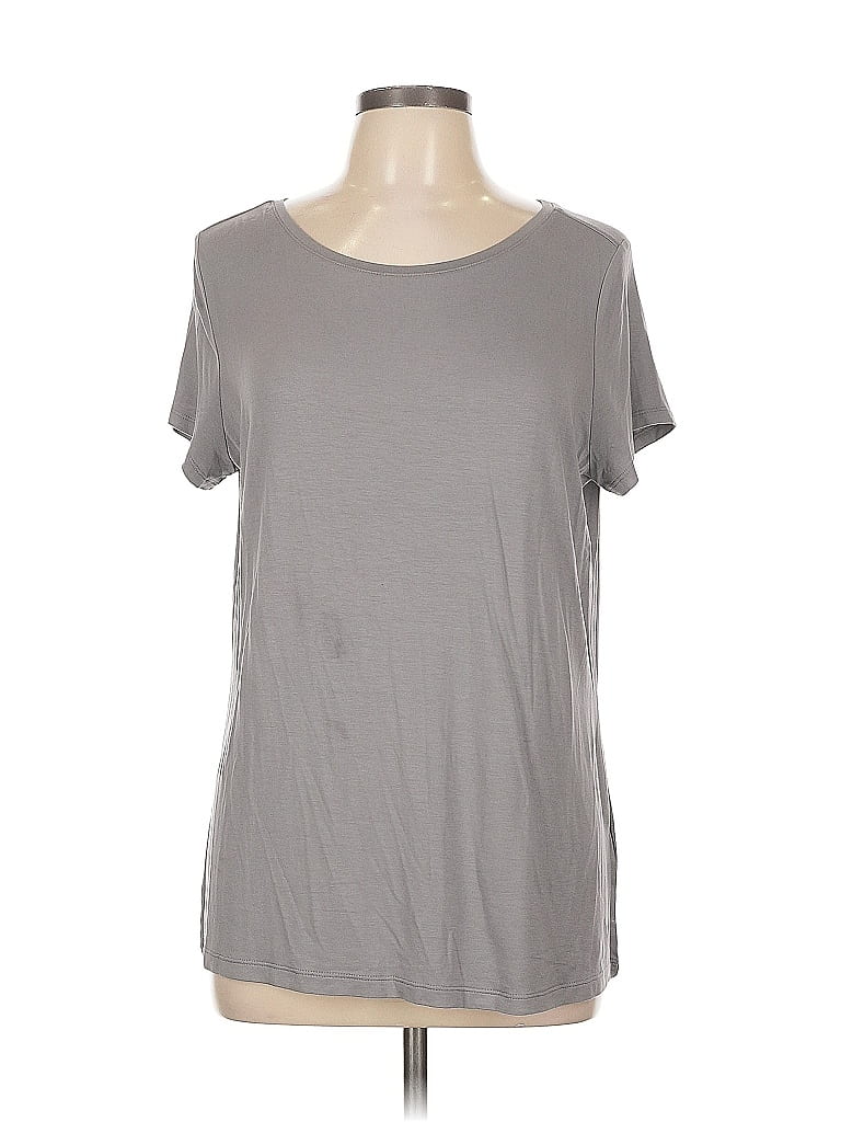 G by Giuliana Rancic Gray Short Sleeve T-Shirt Size L - photo 1