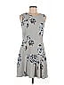 Armani Exchange 100% Polyester Floral Gray Casual Dress Size 6 - photo 1