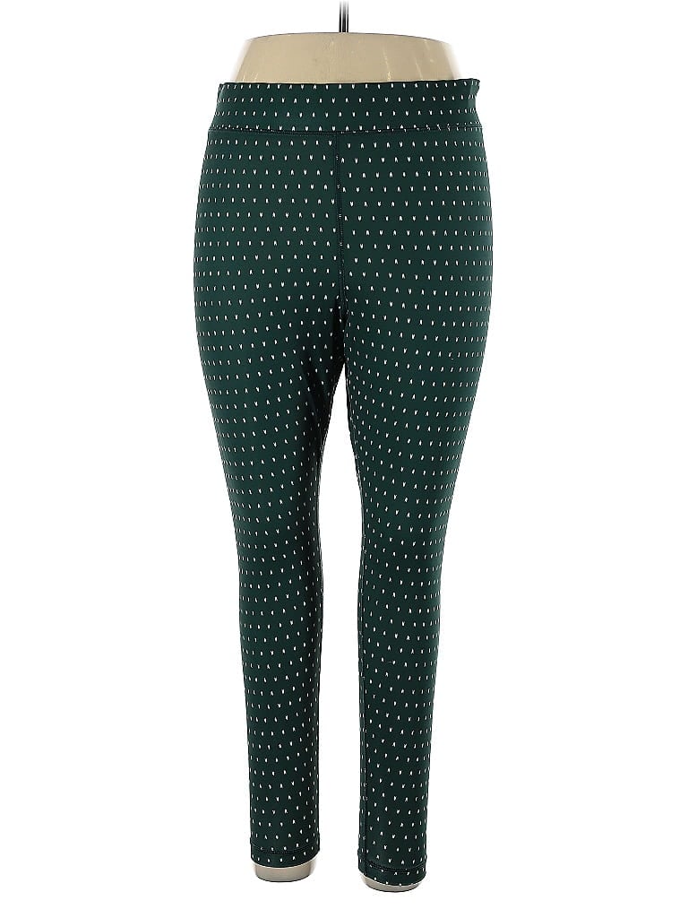 Pre-owned Lands' End Leggings In Green