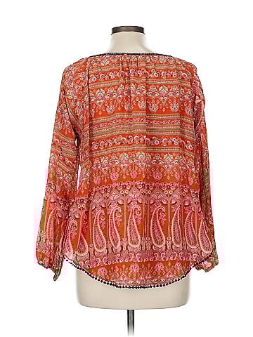 Calypso St. Barth 3/4 Sleeve Silk Top (view 2)