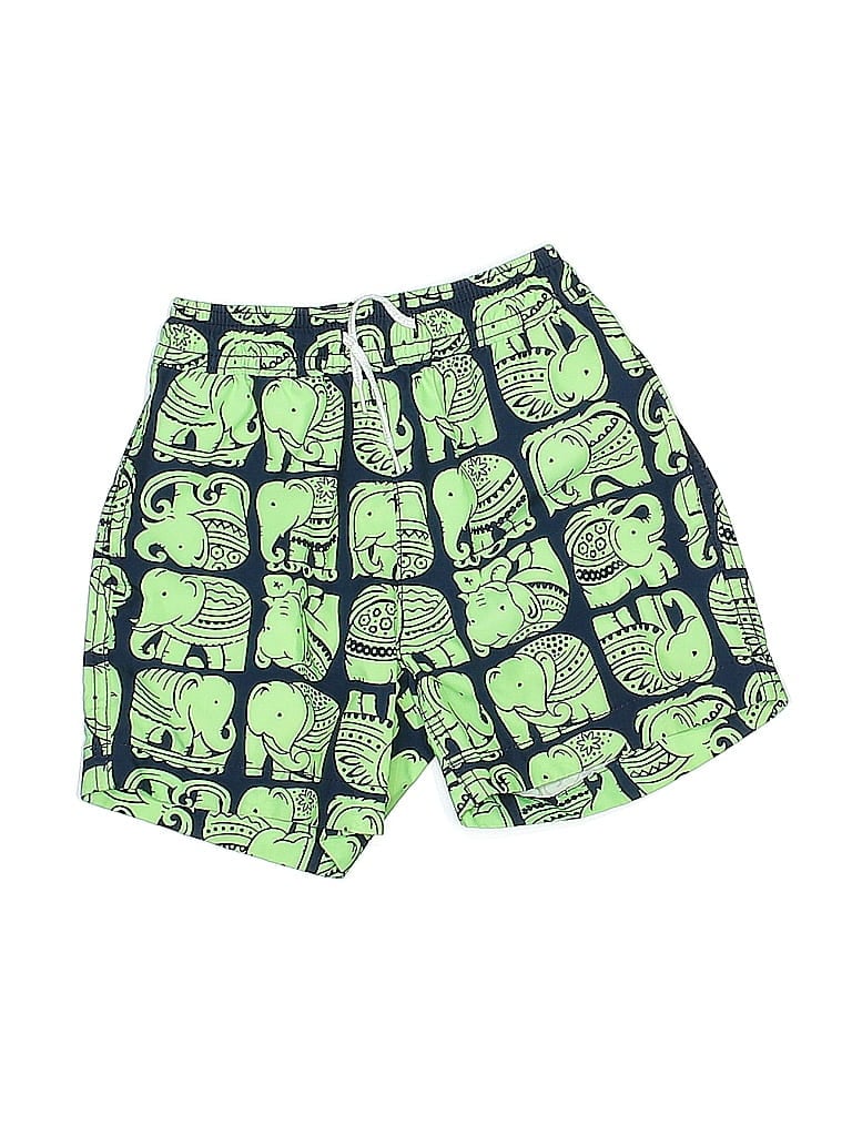 Crewcuts Outlet Print Green Board Shorts Size 3 - photo 1