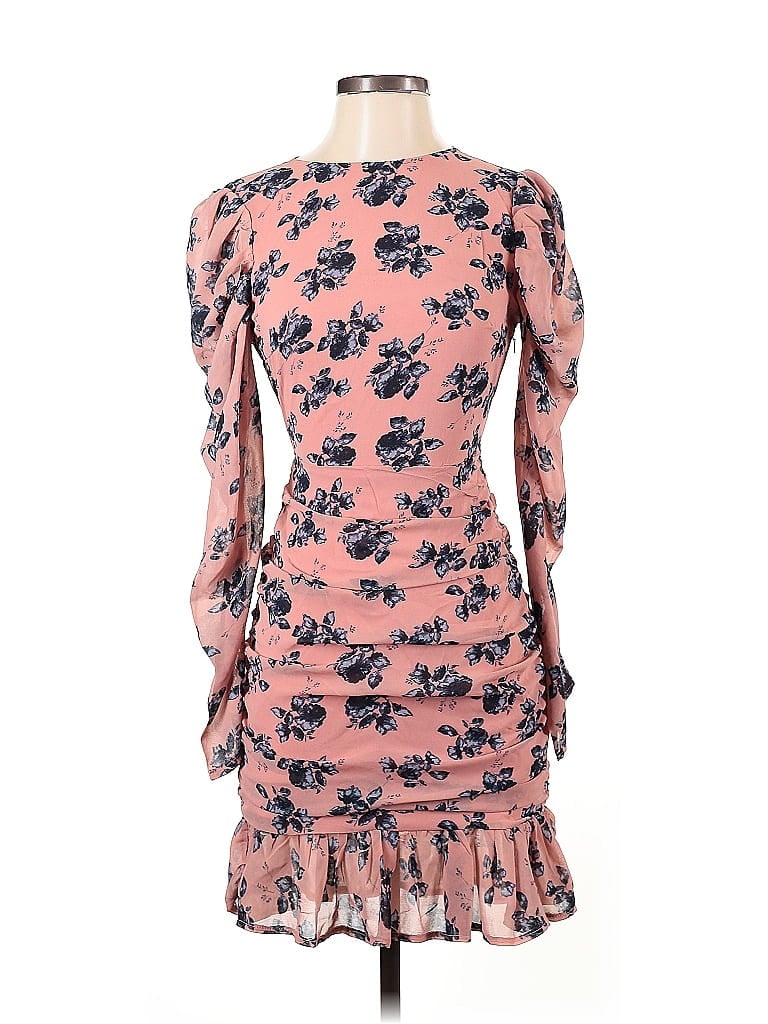 Nasty Gal Inc. 100% Polyester Pink Cocktail Dress Size 0 - photo 1