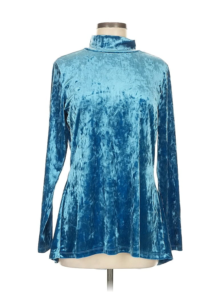 Isaac Mizrahi LIVE! Blue Long Sleeve Blouse Size M - photo 1