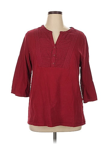 Karen Scott Sport 3/4 Sleeve Blouse (view 1)