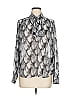 Worthington 100% Polyester Silver Long Sleeve Blouse Size M - photo 1