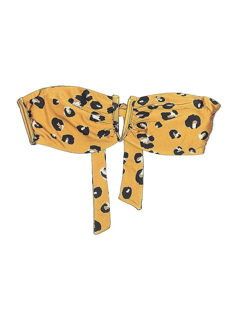 Pre-owned Red Carter Swimsuit Top Yellow Animal Print Pattern Swimwear