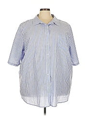 Woman Within 3/4 Sleeve Button Down Shirt