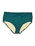 Belle By Kim Gravel Color Block Green Teal Swimsuit Bottoms Size 16 - photo 1