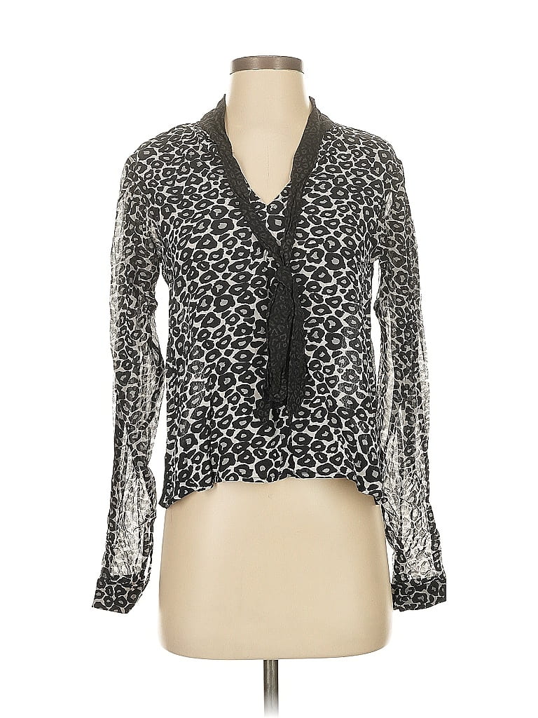 Conditions Apply Long Sleeve Blouse In Gray