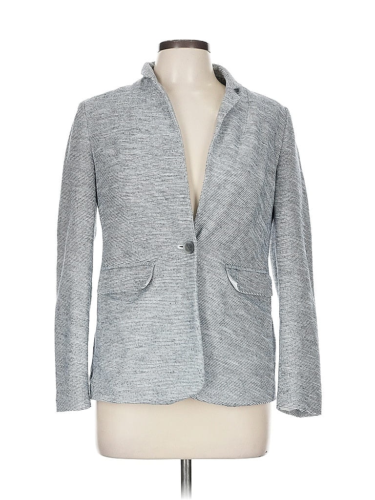 Pre-owned Ann Taylor Loft Blazer Jacket In Gray