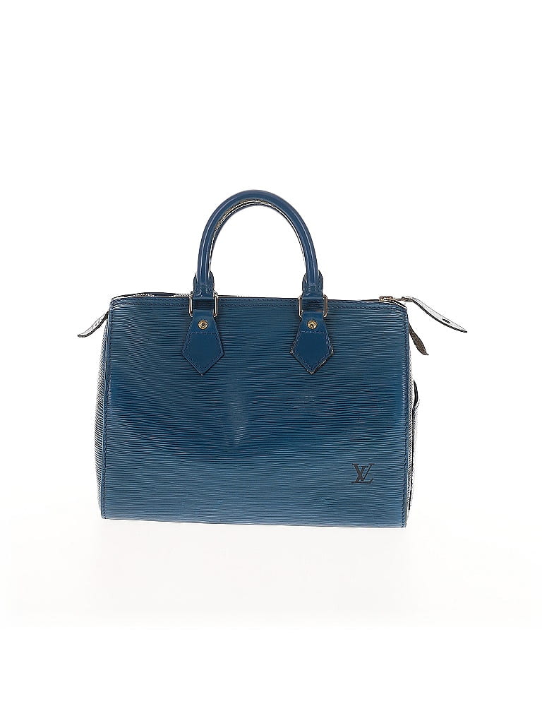 Louis Vuitton 100% Leather Blue Vintage Coated Canvas Monogram Speedy 25 One size - photo 1