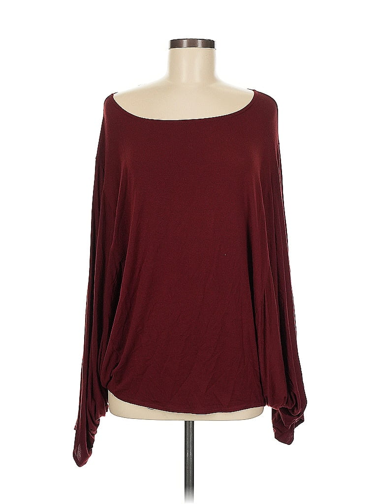 Pre-owned Riller & Fount 3/4 Sleeve T-shirt In Burgundy