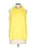 Crown & Ivy 100% Polyester Yellow Sleeveless Blouse Size L - photo 1