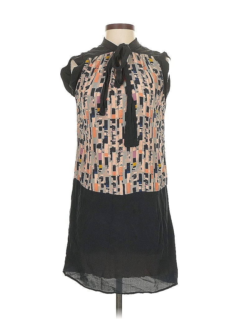 Evette & K Graphic Black Casual Dress Size S - photo 1