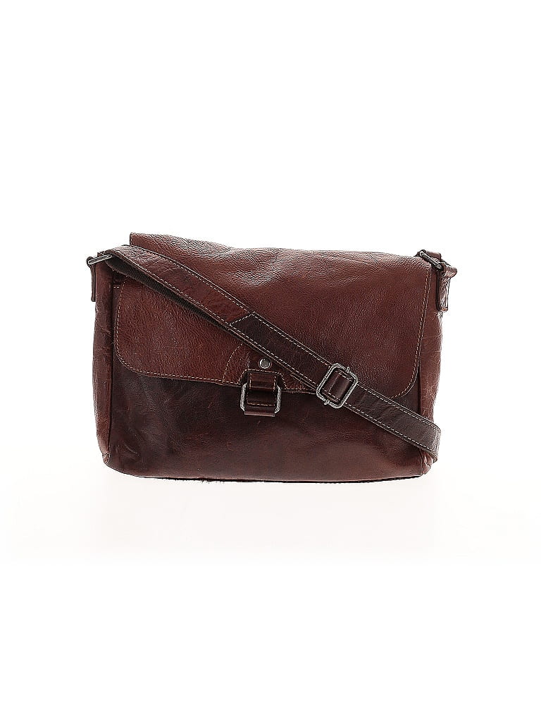 Unbranded Brown Leather Crossbody Bag One size - photo 1