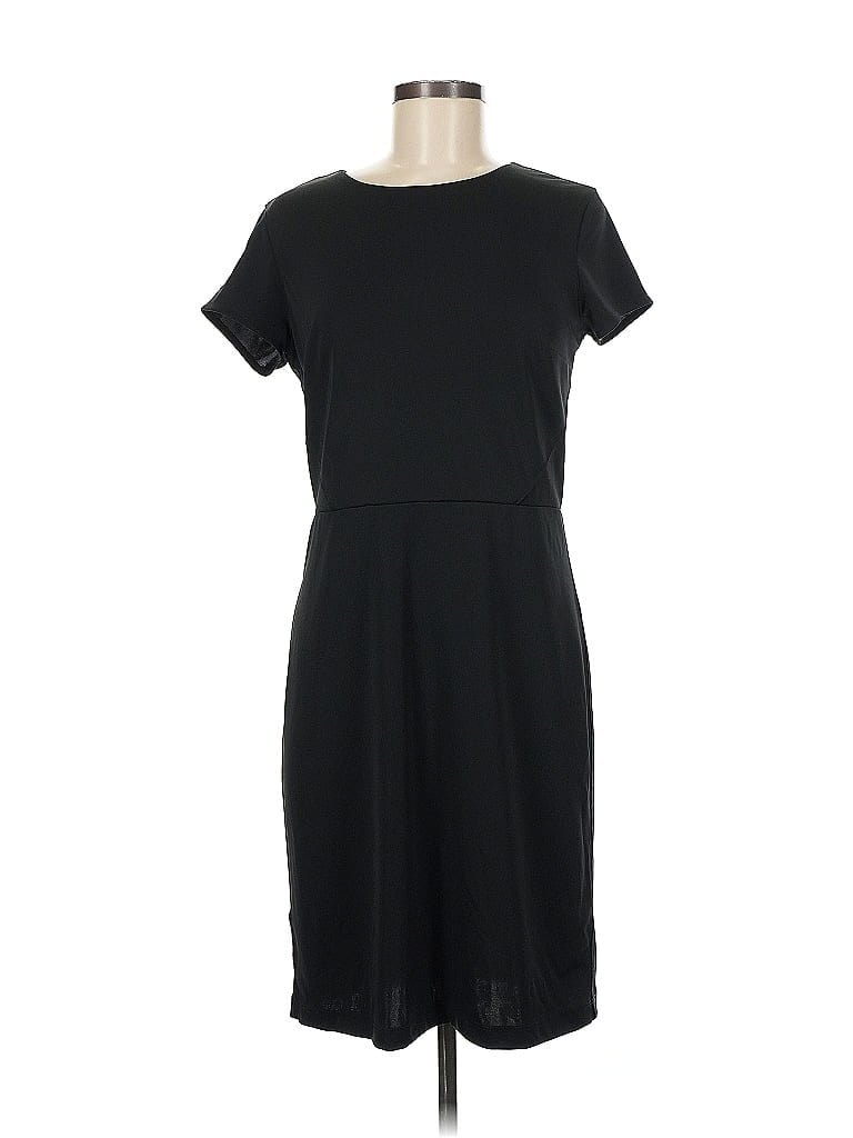 Ann Taylor Solid Black Casual Dress Size 6 - photo 1