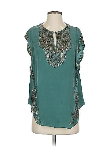 Calypso St. Barth Short Sleeve Silk Top (view 1)