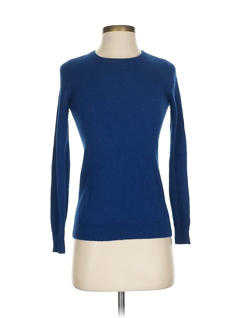 C by Bloomingdales 100% Cashmere Blue Cashmere Pullover Sweater Size XS - photo 1