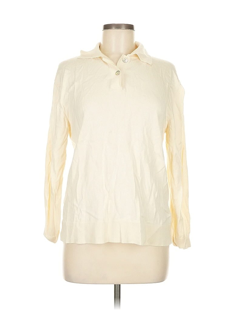 Pre-owned Mng Pullover Sweater In White