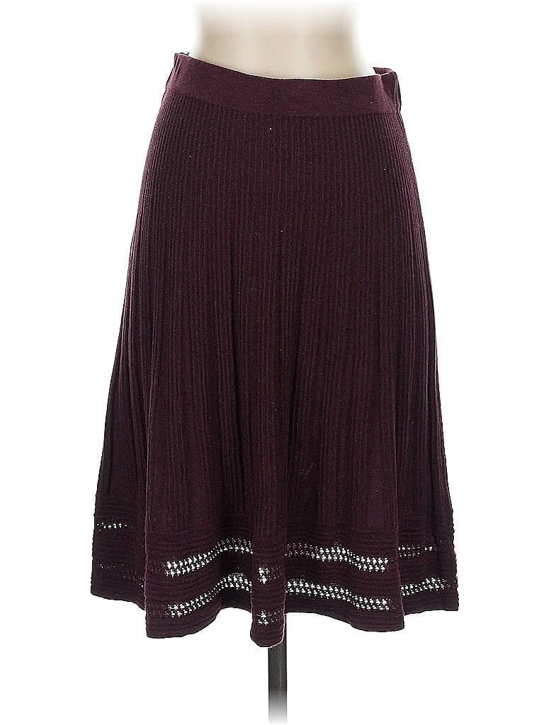 Pre-owned Max Studio Casual Skirt In Burgundy