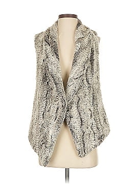Donna Salyers' Fabulous Furs 100% Acrylic Ivory Faux Fur Vest Size L