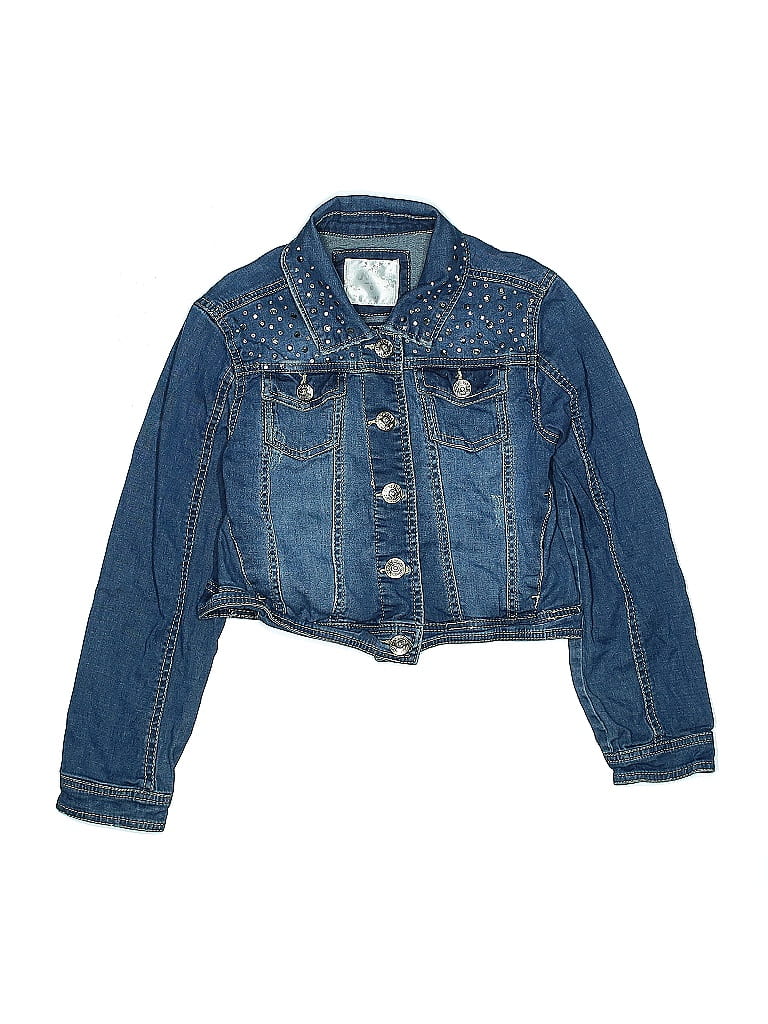 Justice Blue Denim Jacket Size 10 - photo 1