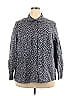 D&Co. Animal Print Gray Long Sleeve Button-Down Shirt Size 2X - photo 1