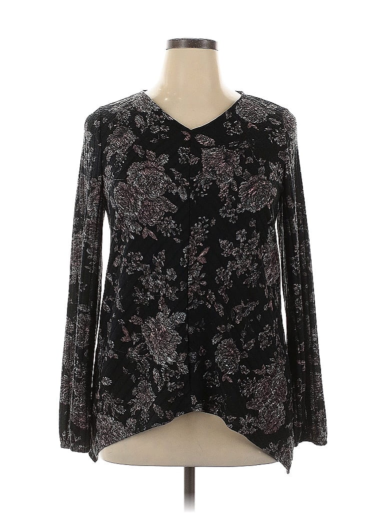 Pre-owned Agb Long Sleeve Blouse In Black