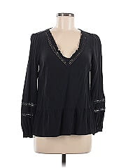Sézane Long Sleeve Silk Top