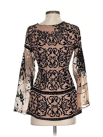Hale Bob Long Sleeve Silk Top (view 2)