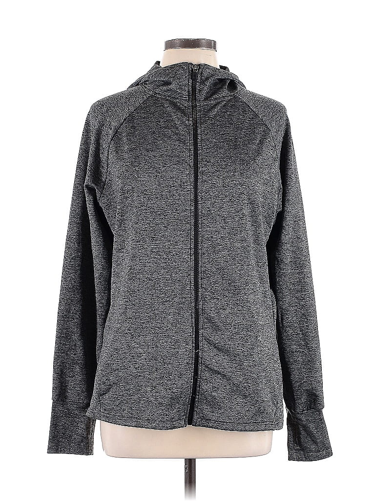 Pre-owned Nine West Zip Up Hoodie In Gray