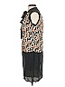 Evette & K Graphic Black Casual Dress Size S - photo 4