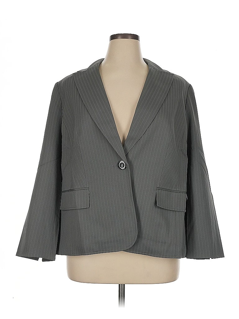 Le Suit Gray Blazer Size 16 - photo 1
