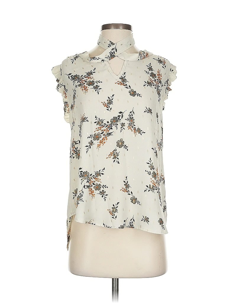 Pre-owned Jon & Anna Sleeveless Blouse In White