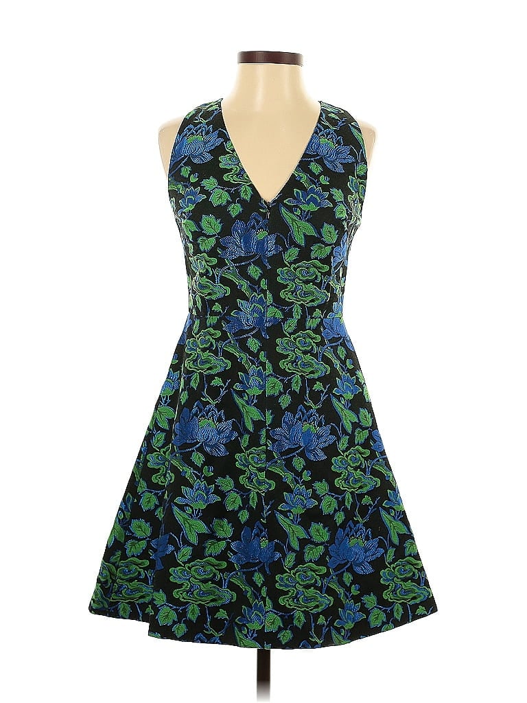 Annelore Paisley Blue Cocktail Dress Size 2 - photo 1