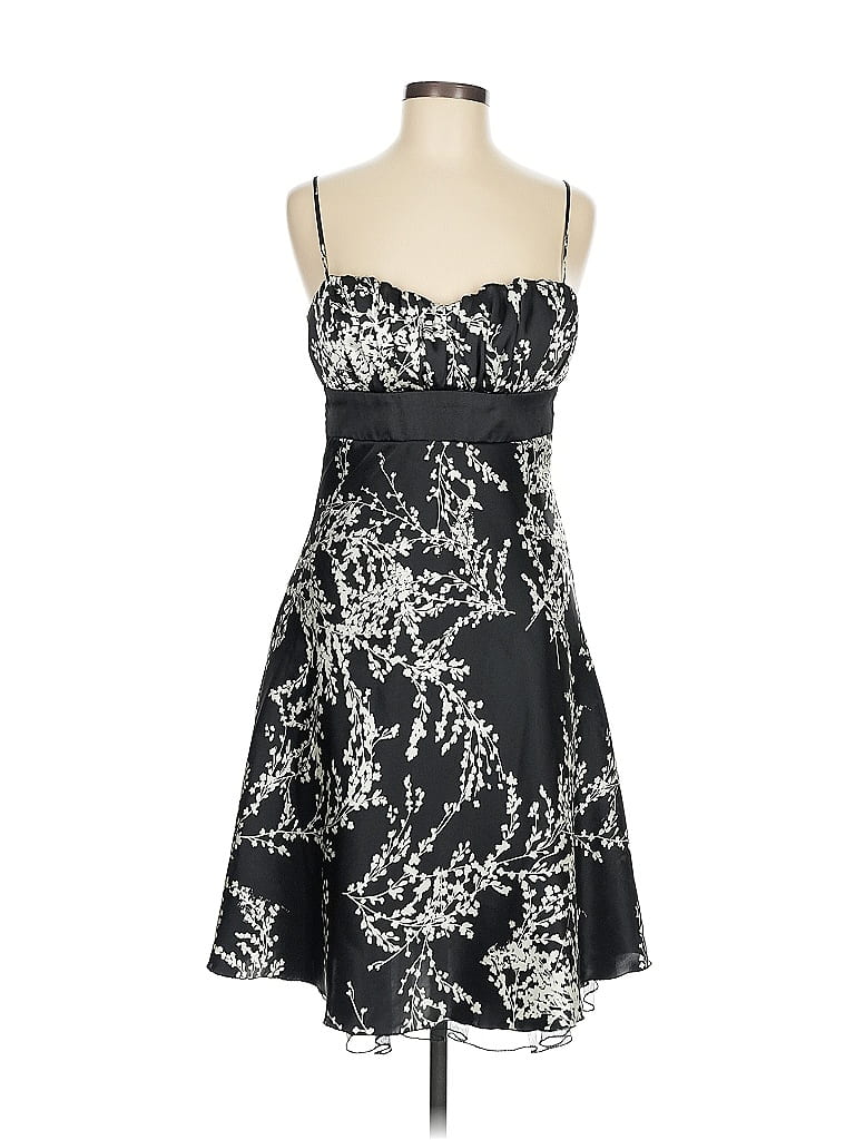 Speechless 100% Polyester Print Black Cocktail Dress Size 7 - photo 1