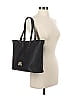 Juicy Couture 100% Leather Solid Gray Black Leather Tote One size - photo 2