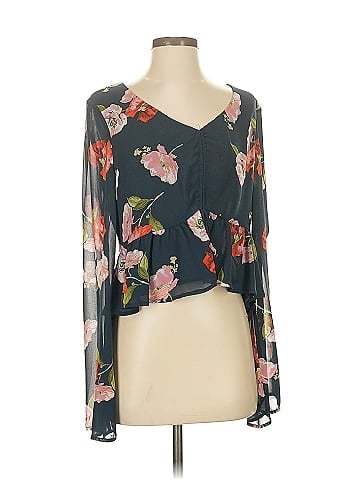 Aqua 3/4 Sleeve Blouse (view 1)