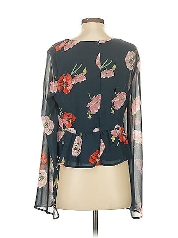 Aqua 3/4 Sleeve Blouse (view 2)