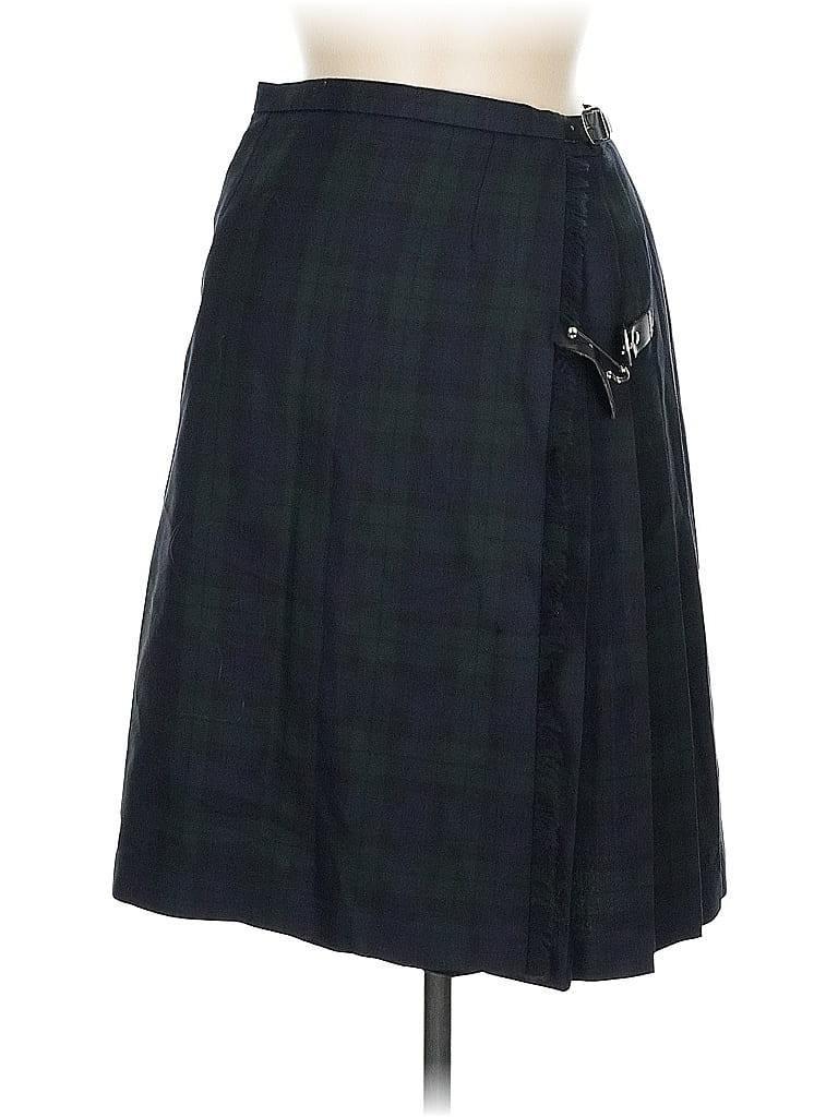 Laura Ashley 100% Wool Plaid Green Wool Skirt Size 6 - photo 1