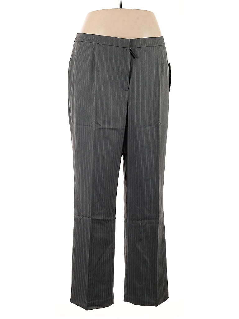 Le Suit Chevron-herringbone Gray Dress Pants Size 16 - photo 1