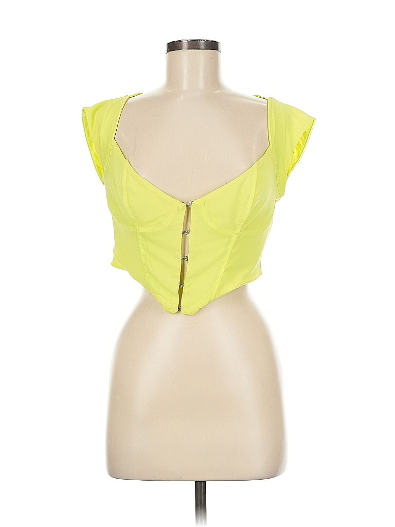 Pre-owned Afrm Sleeveless Blouse In Yellow