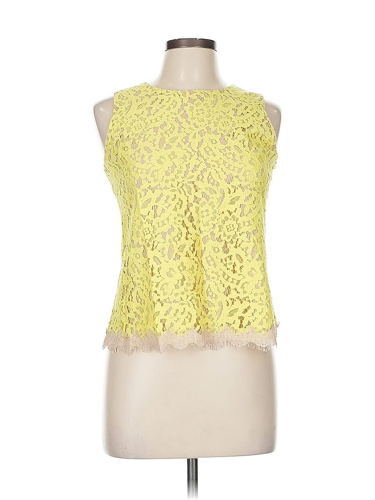 Pre-owned Ann Taylor Sleeveless Blouse In Yellow