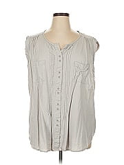 Cynthia Rowley Tjx Sleeveless Button Down Shirt