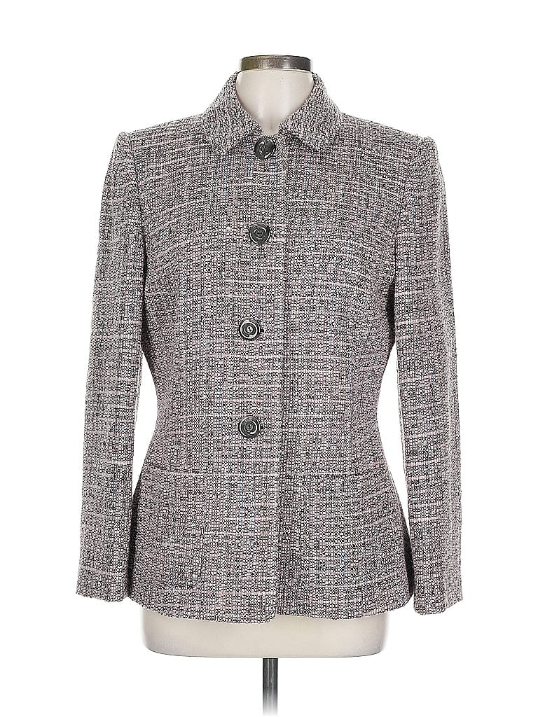 Tahari by ASL Tweed Gray Blazer Size 12 - photo 1