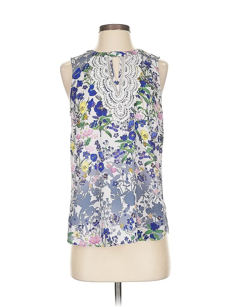 Pre-owned Daniel Rainn Sleeveless Blouse In Blue