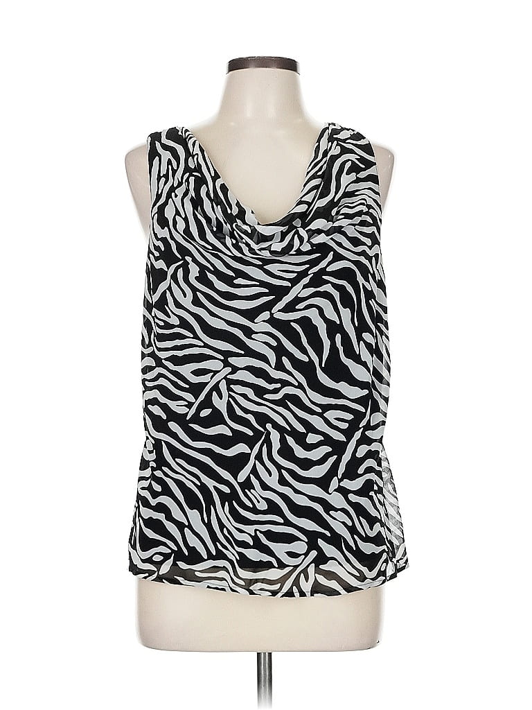 Pre-owned Inc International Concepts Sleeveless Blouse In Black