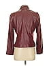 IMAN 100% Leather Burgundy Leather Jacket Size S - photo 2