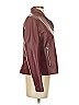 IMAN 100% Leather Burgundy Leather Jacket Size S - photo 4