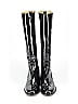 Chanel 100% Patent Leather Black Vintage Boots Size EU 37 1/2 - photo 2